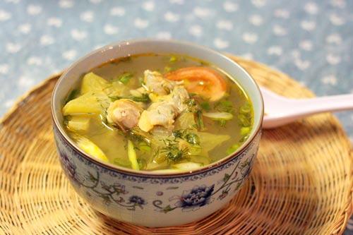 Canh chua khế giải rượu