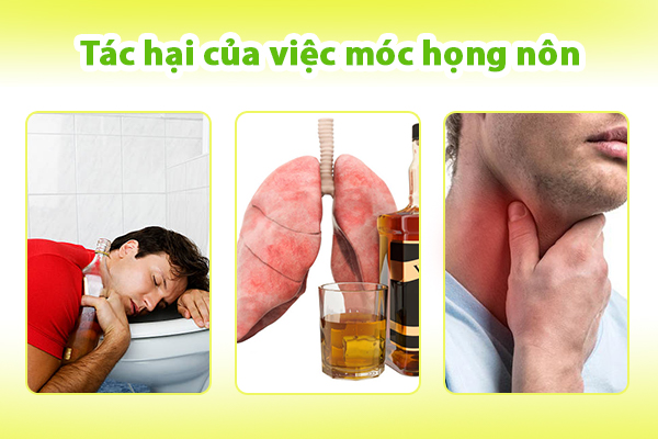 Tác hại của việc móc họng nôn khi say rượu là gì?