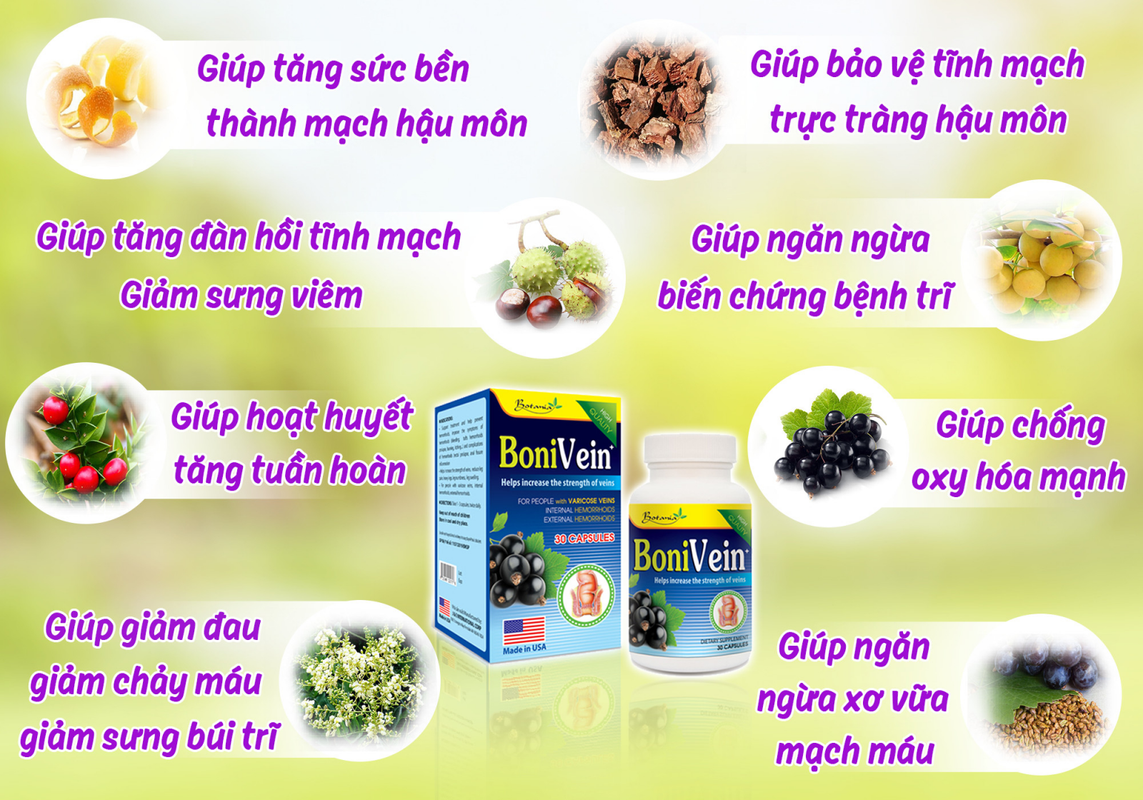 Tác dụng toàn diện của BoniVein +